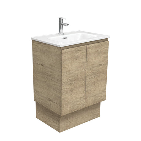 Fienza Joli Edge JOL60SK-3 (3 Taphole) 600mm Scandi Oak Vanity On Kickboard - Vanity Units