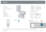 Fienza K001 Concealed S-Trap Stella Adjustable Link Toilet Suite 140-255mm Pan White - Toilet Suites