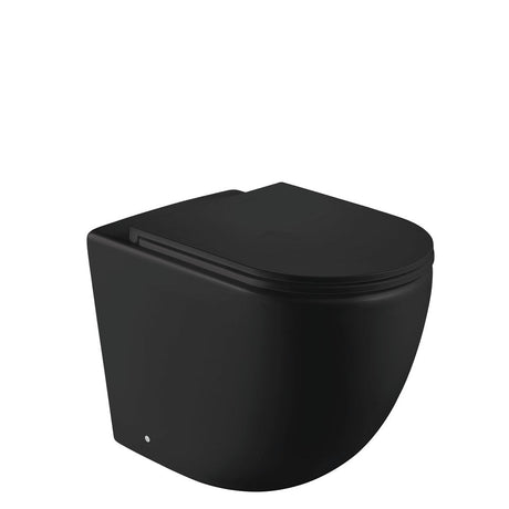 Fienza K002376MBA-PS Koko Matte Black Wall-Faced Toilet Suite S-Trap - In Wall Toilets