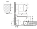 Fienza K002376MBA-PS Koko Matte Black Wall-Faced Toilet Suite S-Trap - In Wall Toilets