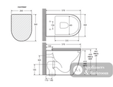 Fienza K002376MW-PS Koko Matte White Wall-Faced Toilet Suite P-Trap - In Wall Toilets