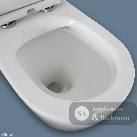 Fienza K002A Koko S-Trap 90-160mm Toilet Suite White - Chrome Buttons - Toilet Suites