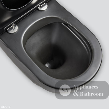Fienza K002MBA Koko S Trap 90-160 Toilet Suite Matte Black - Toilet Suites