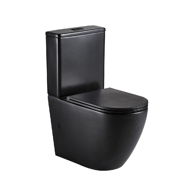 Fienza K002MBA Koko S Trap 90-160 Toilet Suite Matte Black - Toilet Suites