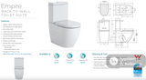 Fienza K003B Empire S-Trap 160-230mm Toilet Suite - Toilet Suites