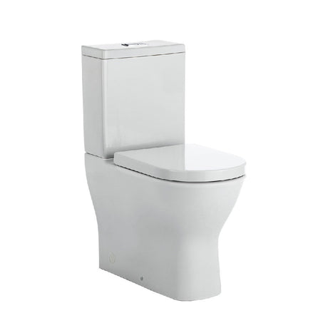 Fienza K005B Delta S-Trap 160-230mm Toilet Suite White - Chrome Buttons - Toilet Suites