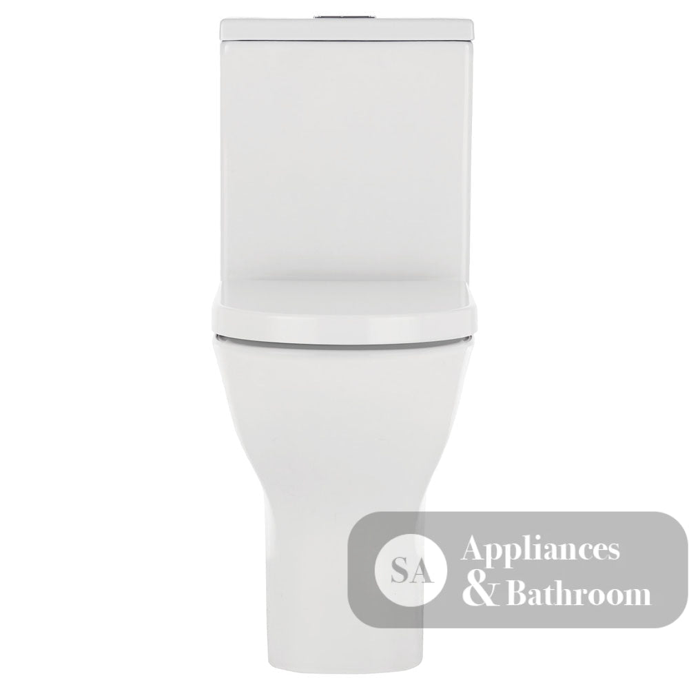 Fienza K005B Delta S-Trap 160-230mm Toilet Suite White - Chrome Buttons - Toilet Suites