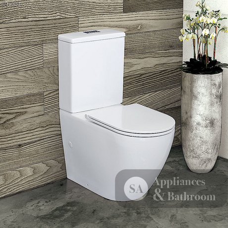 Fienza K011A-2 Alix Extended Height S Trap 90-160 Slim Seat Toilet White - Toilet Suites