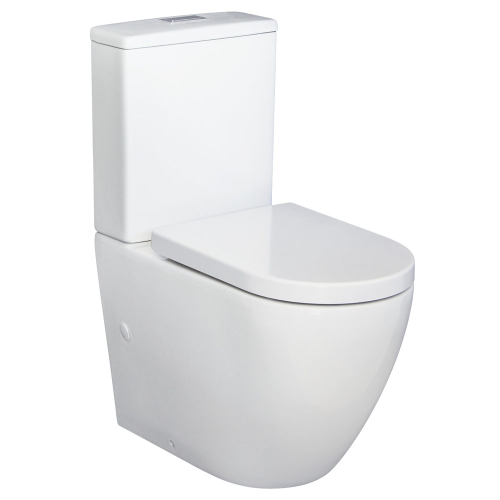 Fienza K011A Alix Extended Height S-Trap 90-160mm Toilet Suite White - Toilet Suites