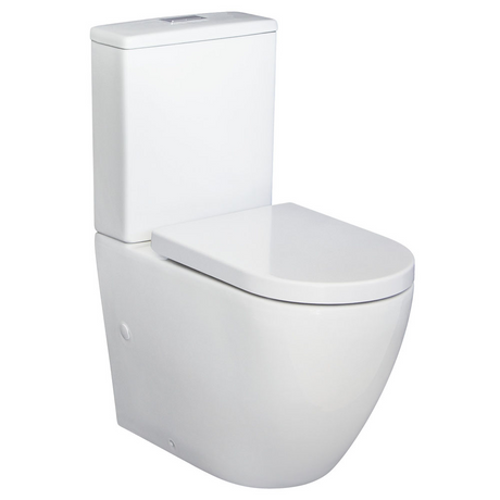 Fienza K011A Alix Extended Height S-Trap 90-160mm Toilet Suite White - Toilet Suites