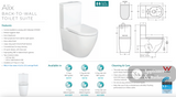 Fienza K011B Alix Extended Height S-Trap 160-230mm Toilet Suite White - Toilet Suites