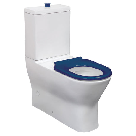 Fienza K013A Delta Care Back to Wall Toilet Suite S Trap Blue Seat - Back-To-Wall Toilet