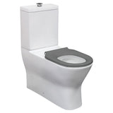 Fienza K013GA Delta Care Back to Wall Toilet Suite S Trap 90-280mm Grey Seat - Back-To-Wall Toilet