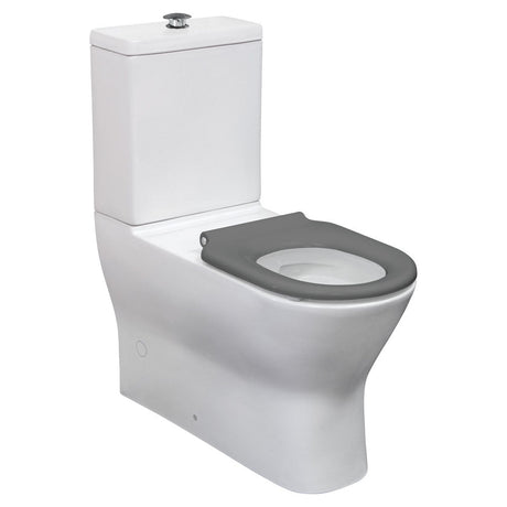 Fienza K013GA Delta Care Back to Wall Toilet Suite S Trap 90-280mm Grey Seat - Back-To-Wall Toilet