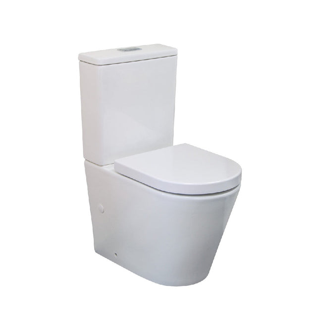 Fienza K014A Isabella S-Trap 90-160mm Toilet Suite White - Toilet Suites