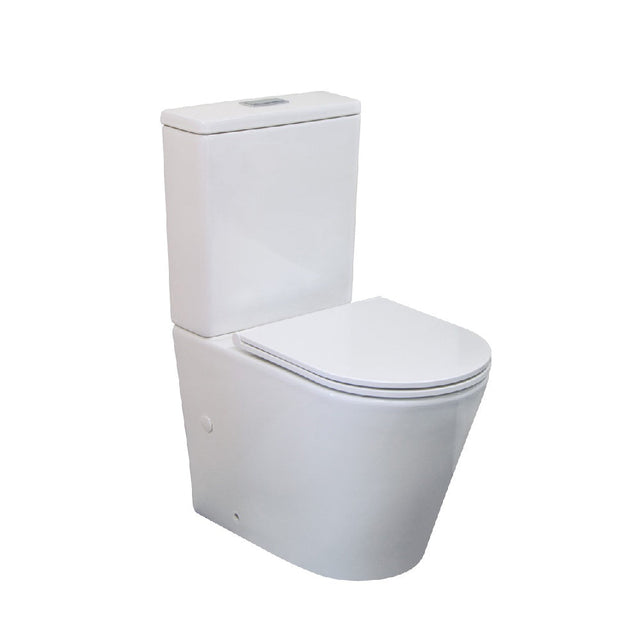 Fienza K014B-2 Isabella Slim Seat S-Trap 160-230mm Toilet Suite White - Toilet Suites