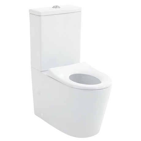 Fienza K015A-2 Isabella Junior Tornado Back to Wall Rimless Toilet with Anti-Vandal Kit S-Trap 90-160 Gloss White