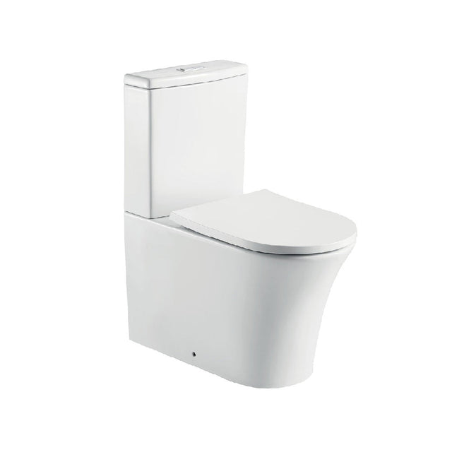 Fienza K018A Chloe S-Trap 90-160mm Back to Wall Toilet White - Toilet Suites