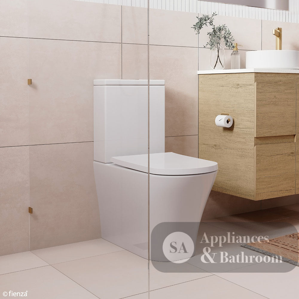 Fienza K018A Chloe S-Trap 90-160mm Back to Wall Toilet White - Toilet Suites