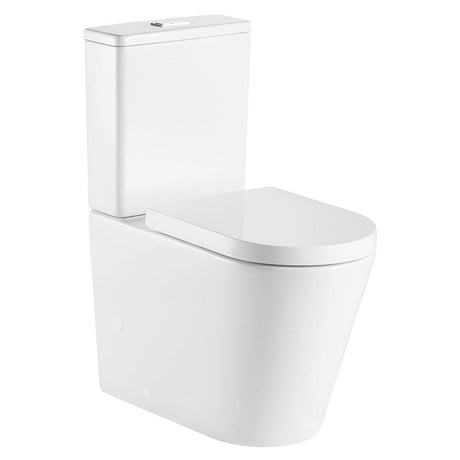 Fienza K021A-1 Kaya Tornado Back to Wall Toilet Suite Thick Seat S Trap 90-160 Gloss White - Toilet Suites