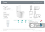Fienza K021B Kaya S Trap 160-230mm Back to Wall Toilet White - Toilet Suites
