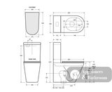Fienza K021B Kaya S Trap 160-230mm Back to Wall Toilet White - Toilet Suites
