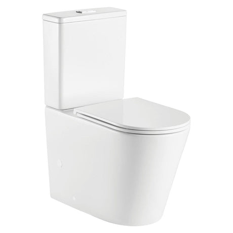 Fienza K021GEA Geberit Kaya Tornado Back to Wall Toilet Suite Slim Seat S Trap 90-160 Gloss White - Toilet Suites