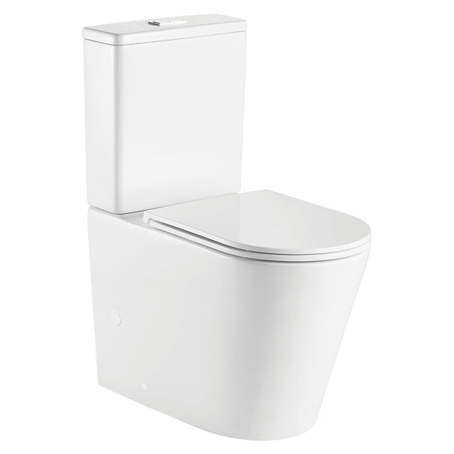 Fienza K021GEA Geberit Kaya Tornado Back to Wall Toilet Suite Slim Seat S Trap 90-160 Gloss White - Toilet Suites