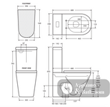 Fienza K021GEP-1 Geberit Kaya Tornado Back to Wall Toilet Suite Thick Seat P Trap Gloss White - Toilet Suites