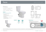 Fienza K026L Petra Close-Coupled Toilet Suite Left Skew Trap Gloss White - Closed Coupled Suites
