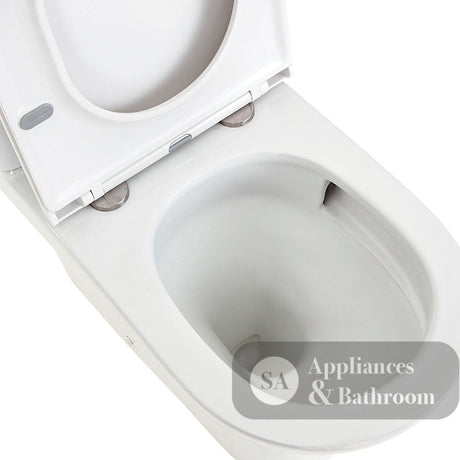 Fienza K028B-2 Tono Rimless Tornado Back to Wall Toilet Suite S Trap 160-230 Slim Seat Gloss White - Toilet Suites