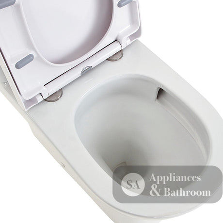 Fienza K028B Tono Rimless Tornado Back to Wall Toilet Suite S Trap 160-230 Thick Seat Gloss White - Toilet Suites