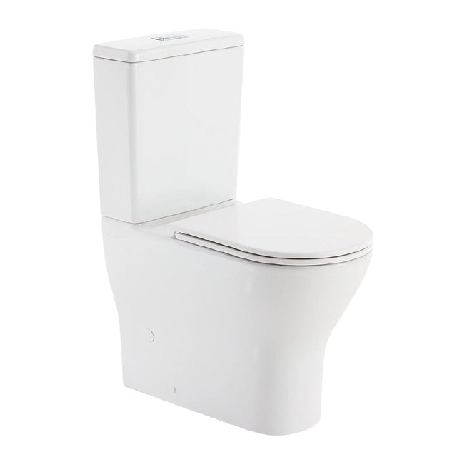 Fienza K028GEA-2 Tono Toilet Suite Slim Seat S-Trap 90-160mm Gloss White - Toilet Suites