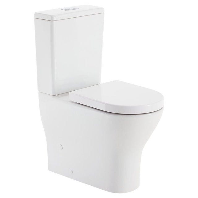 Fienza K028GEB Tono Toilet Suite Thick Seat S-Trap 160-230mm Gloss White - Toilet Suites