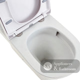 Fienza K028GEP Tono Rimless Tornado Back to Wall Toilet Suite & Geberit Cistern P-Trap Thick Seat Gloss White - Toilet
