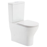 Fienza K028P-2 Tono Rimless Tornado Back to Wall Toilet Suite P-Trap Slim Seat Gloss White - Toilet Suites