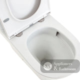 Fienza K028P-2 Tono Rimless Tornado Back to Wall Toilet Suite P-Trap Slim Seat Gloss White - Toilet Suites