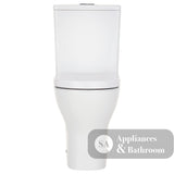 Fienza K028P Tono Rimless Tornado Back to Wall Toilet Suite P-Trap Thick Seat Gloss White - Toilet Suites