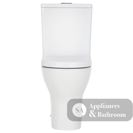 Fienza K028P Tono Rimless Tornado Back to Wall Toilet Suite P-Trap Thick Seat Gloss White - Toilet Suites