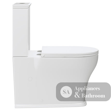 Fienza K031A-2 Lillian Tornado Back to Wall Toilet Suite S Trap 90-160mm R&T Cistern Slim Seat Gloss White - Toilet
