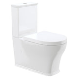Fienza K031A Lillian Tornado Back to Wall Toilet Suite S Trap 90-160mm R&T Cistern Thick Seat Gloss White - Toilet