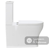 Fienza K031B-2 Lillian Tornado Back to Wall Toilet Suite S Trap 160-230mm R&T Cistern Slim Seat Gloss White - Toilet