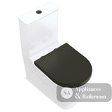 Fienza K031GBA Lillian Tornado Back To Wall Toilet Suite S Trap 90-160mm R&T Cistern Gloss White with Gloss Black Seat