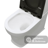 Fienza K031GBB Lillian Tornado Back To Wall Toilet Suite S Trap 160-230mm R&T Cistern Gloss White with Gloss Black Seat