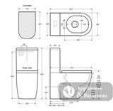 Fienza K032A-2 Joli Tornado Back to Wall Toilet Suite Slim Seat S Trap 90-160 Gloss White - Toilet Suites