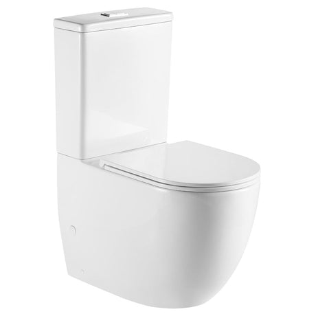 Fienza K032A-2 Joli Tornado Back to Wall Toilet Suite Slim Seat S Trap 90-160 Gloss White - Toilet Suites
