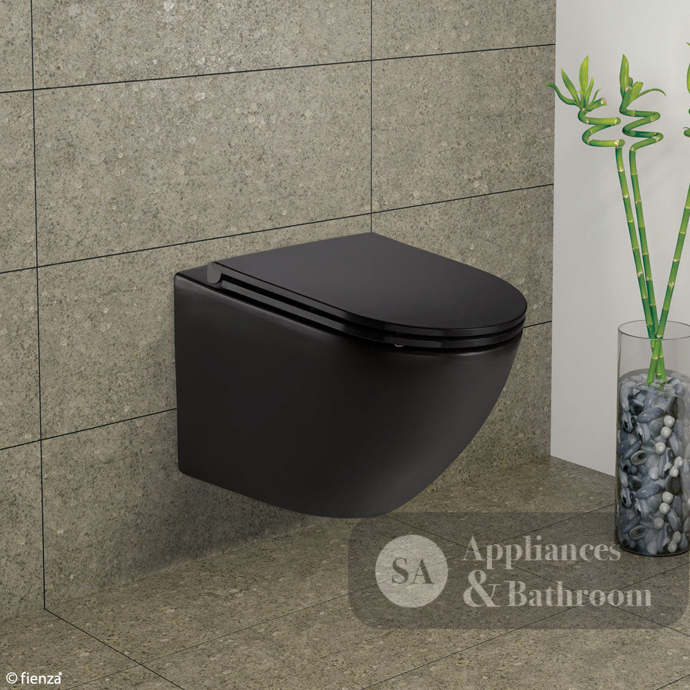 Fienza K2376MB-PS Koko Matte Black Wall-Hung Toilet Suite - In Wall Toilets