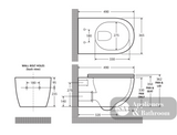 Fienza K2376MW-PS Koko Matte White Wall-Hung Toilet Suite - In Wall Toilets