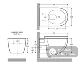 Fienza K2376W-PS Koko Gloss White Wall-Hung Toilet Suite - In Wall Toilets