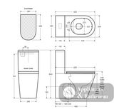 Fienza K314A-2 Aluca Tornado Flush Back-to-Wall Toilet Suite - Slim Seat - Toilet Suites